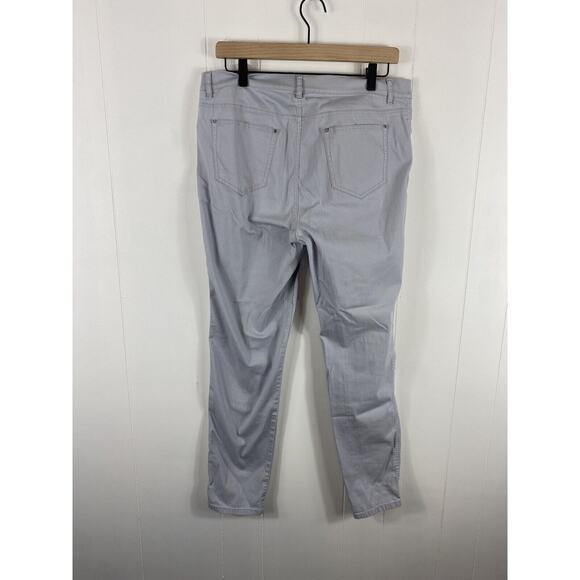 Lafayette 148 New York Mercer Pants Women 12 Blue Mid Rise Straight Leg Pockets - Picture 4 of 4